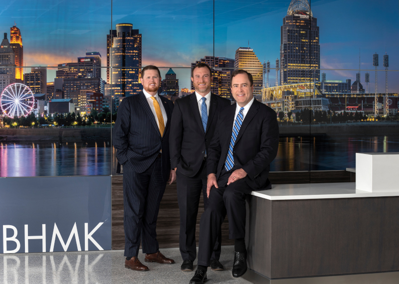 BHMK attorneys Brian Hirsch CFO, Brian Redden CEO, and David Burleigh